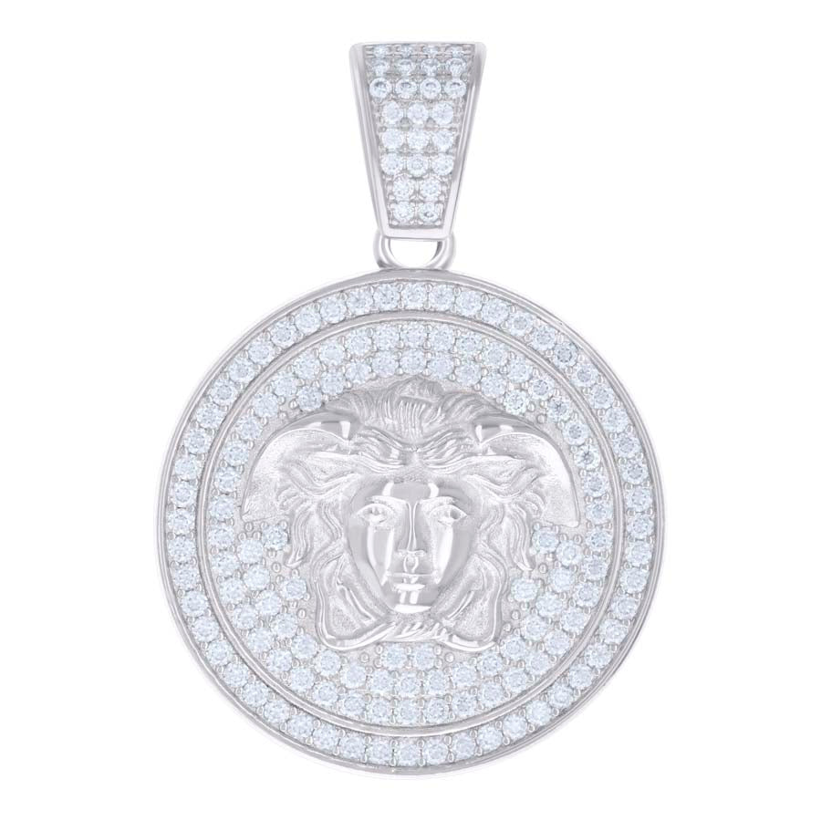 925 Sterling Silver Pendant Moissanite Ctw 1.99