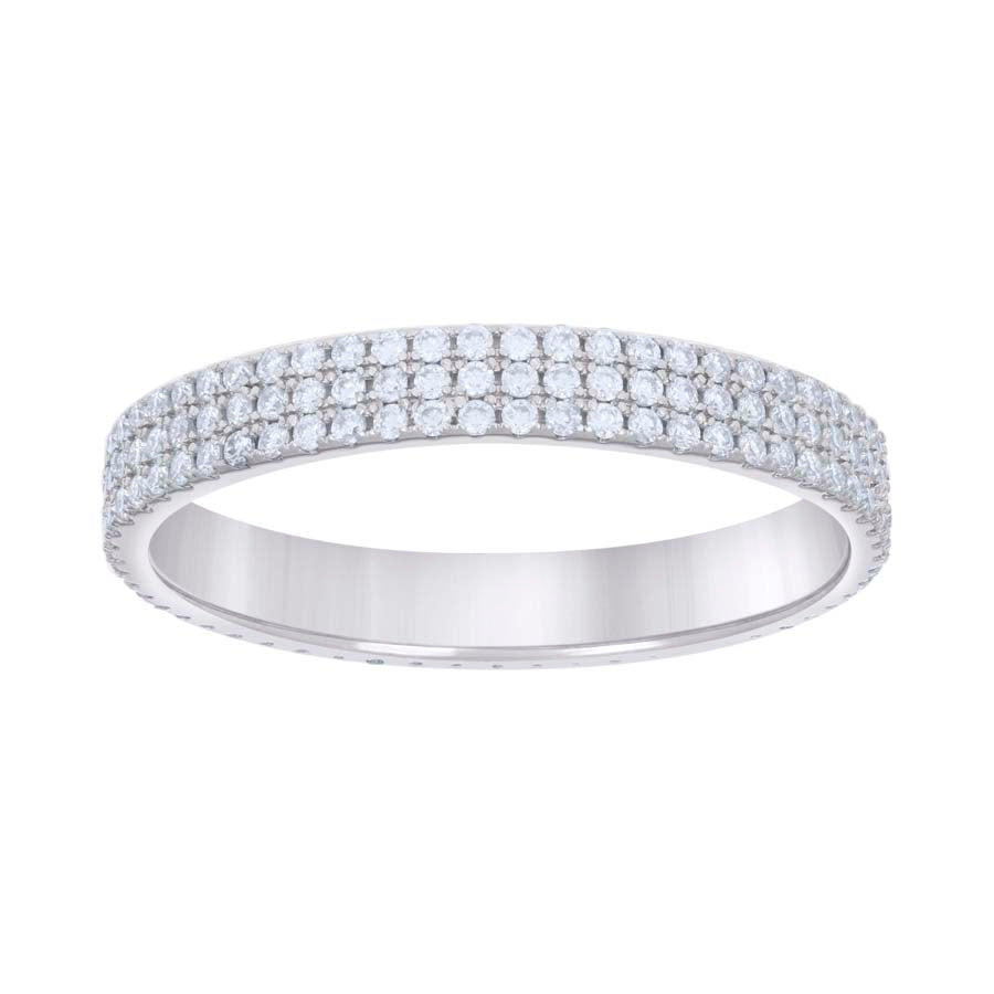 925 Sterling Silver Ring S6-S10 Moissanite Ctw 1.0