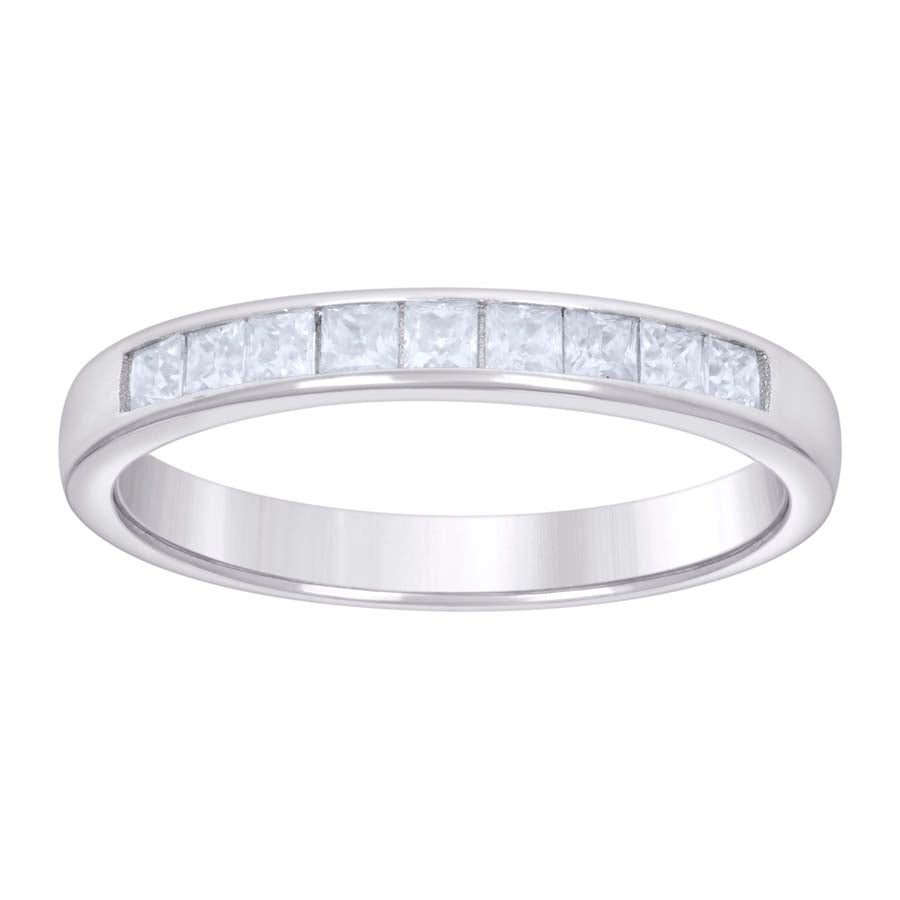 925 Sterling Silver 0.80Ctw Moissanite Ring S5-S9