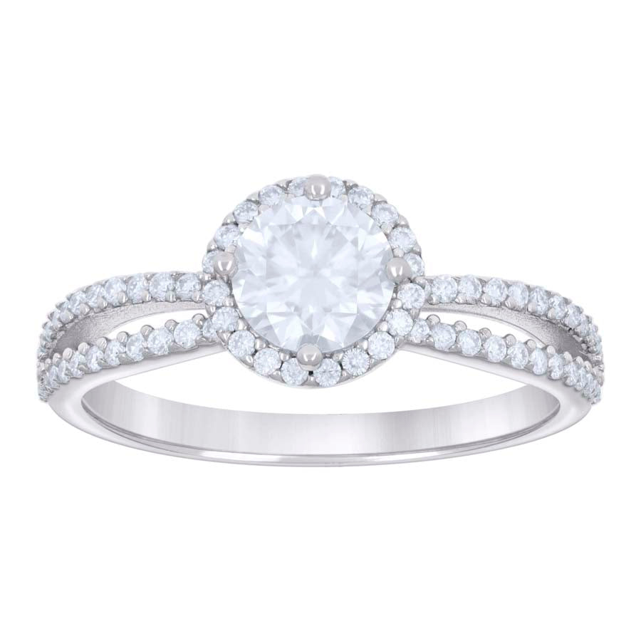 925 Sterling Silver Ring S5-S9 Moissanite 1.35Ctw