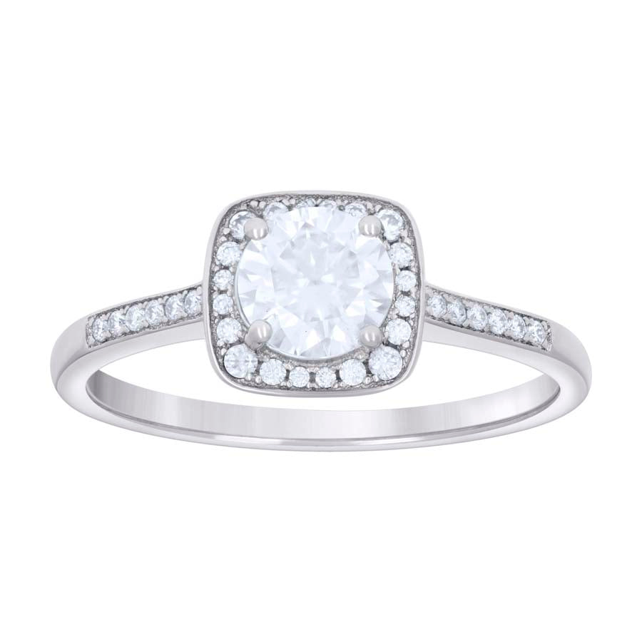 925 Sterling Silver Ring S5-S9 Moissanite Ctw 1.26