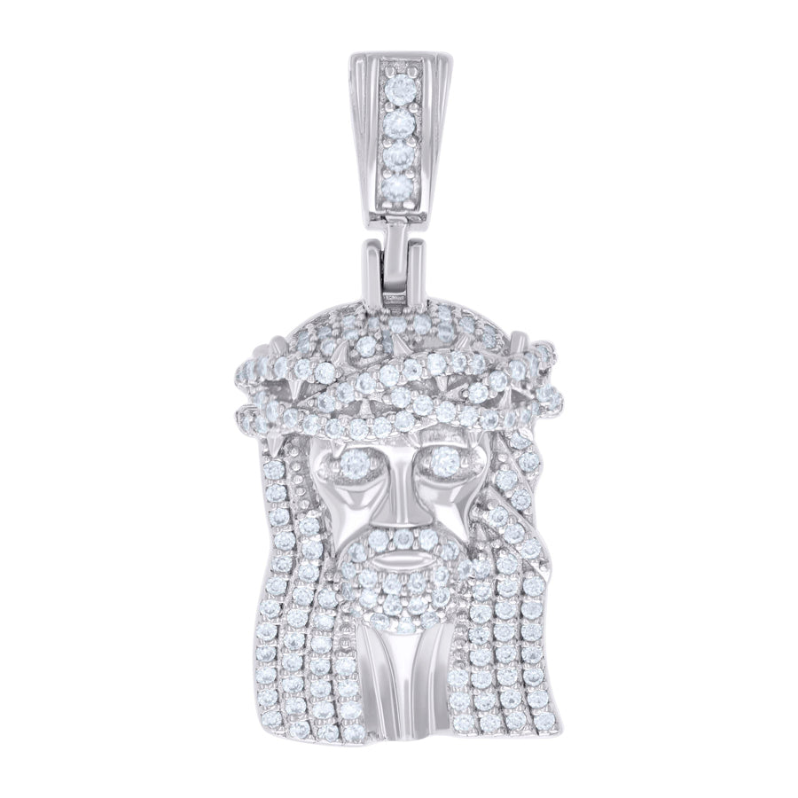 925 Sterling Silver Pendant Moissanite Ctw 0.91