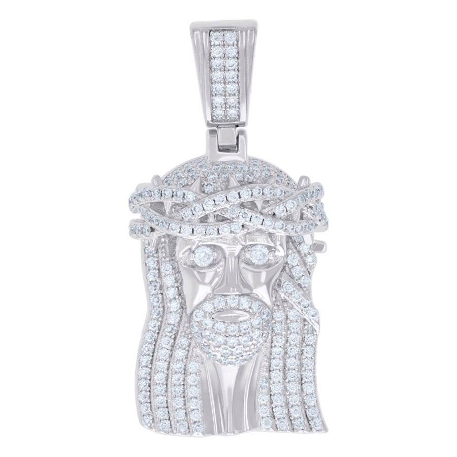 925 Sterling Silver Pendant Moissanite Ctw 1.15