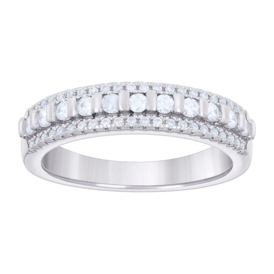 925 Sterling Silver Cz Ring S5-S10