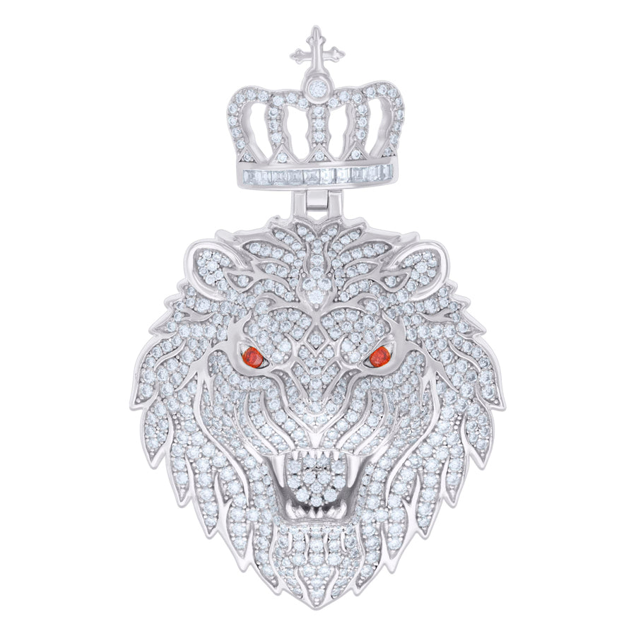925 Sterling Silver Pendant Moissanite Ctw R:4.48,