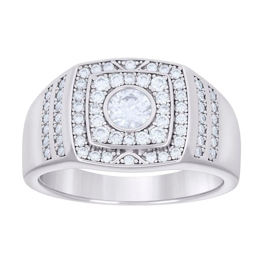 925 Sterling Silver Ring Moissanite Ctw 1.25