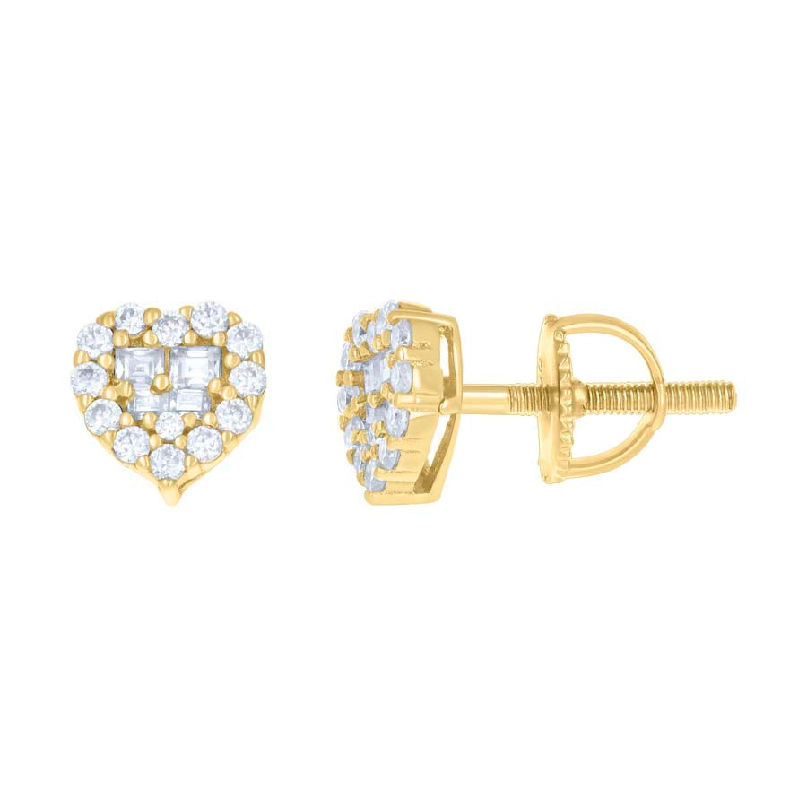 925 Sterling Silver Earrings Moissanite Ctw R:0.26