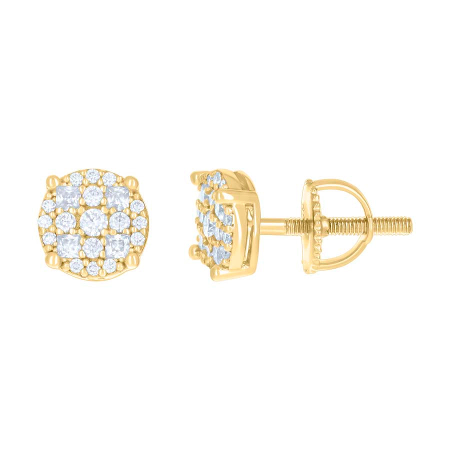 925 Sterling Silver Earrings Moissanite Ctw R:0.24