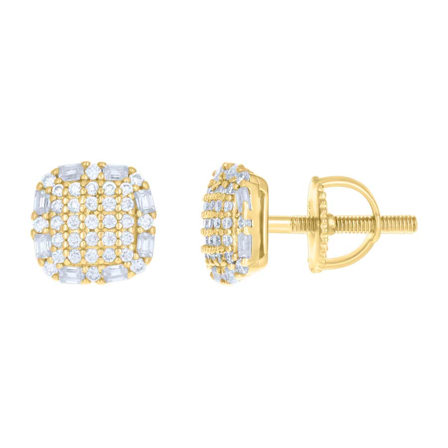 925 Sterling Silver Earrings Moissanite Ctw R:0.29