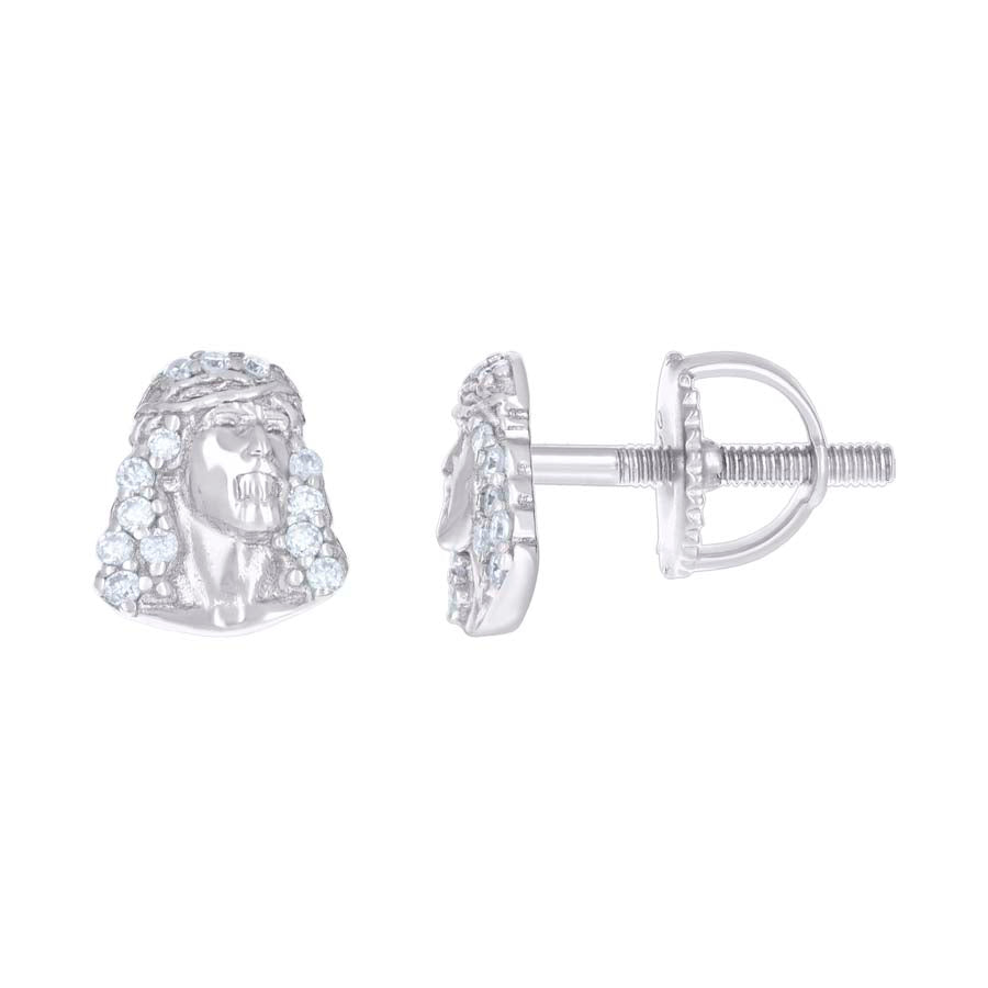 925 Sterling Silver Earrings Moissanite Ctw 0.13