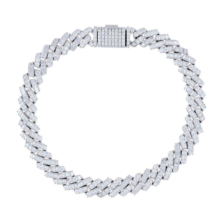 925 Sterling Silver Moissanite Necklace 8mm