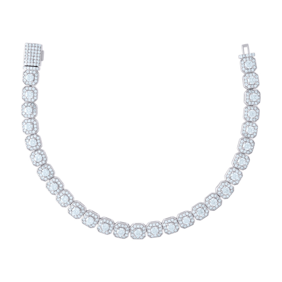 925 Sterling Silver Cz Bracelet 6mm-7"-24"