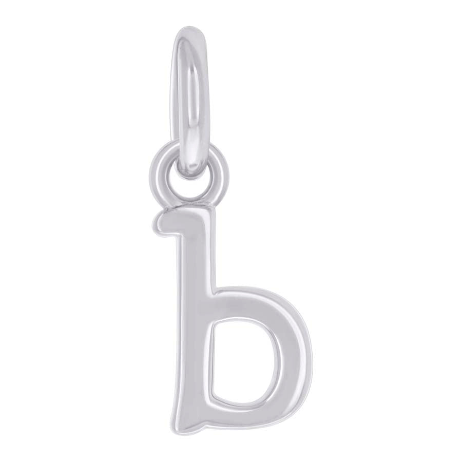 925 Sterling Silver Initial Pendant "B"