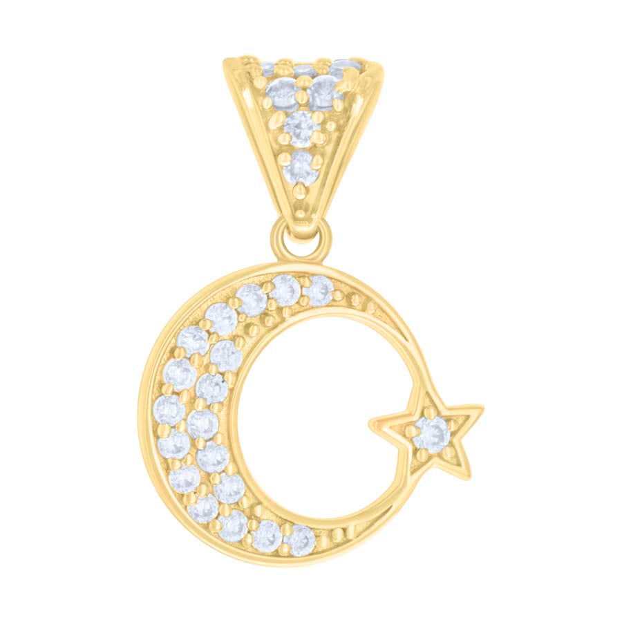 10Kt Gold Cz Pendant