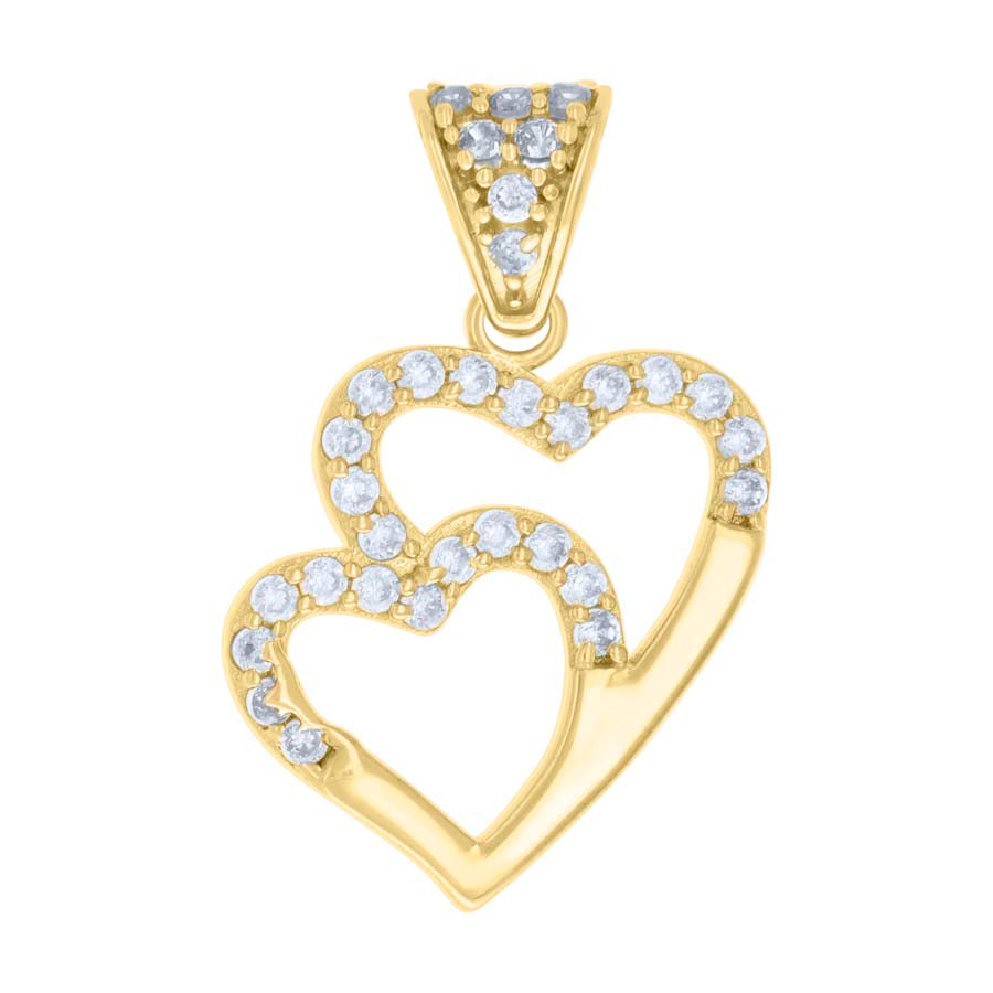 10Kt Gold Cz Pendant