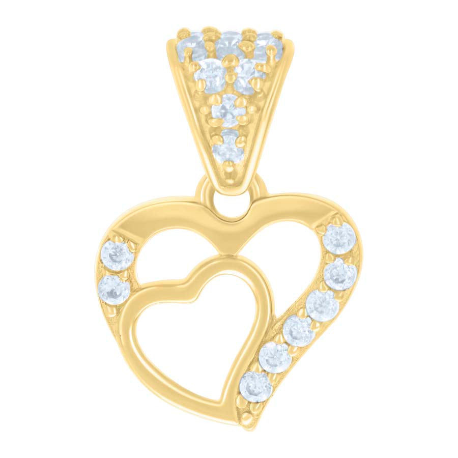 10Kt Gold Cz Pendant