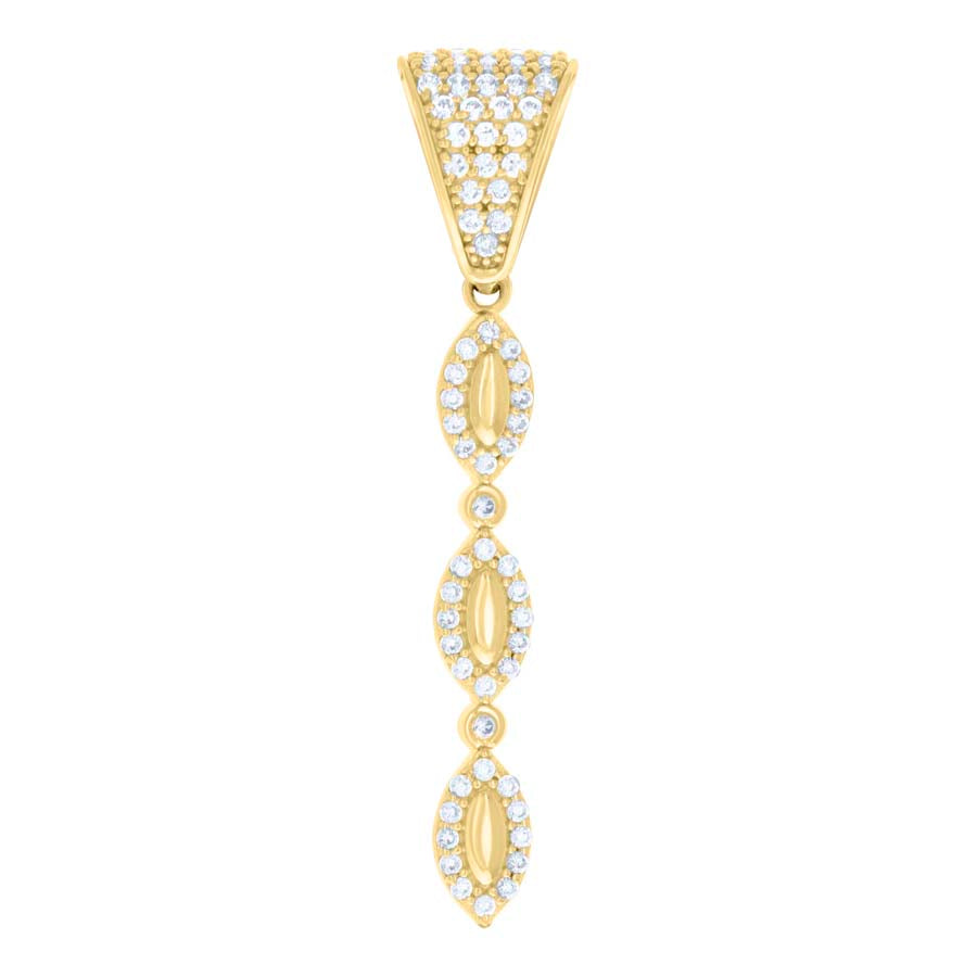 10Kt Gold Cz Pendant