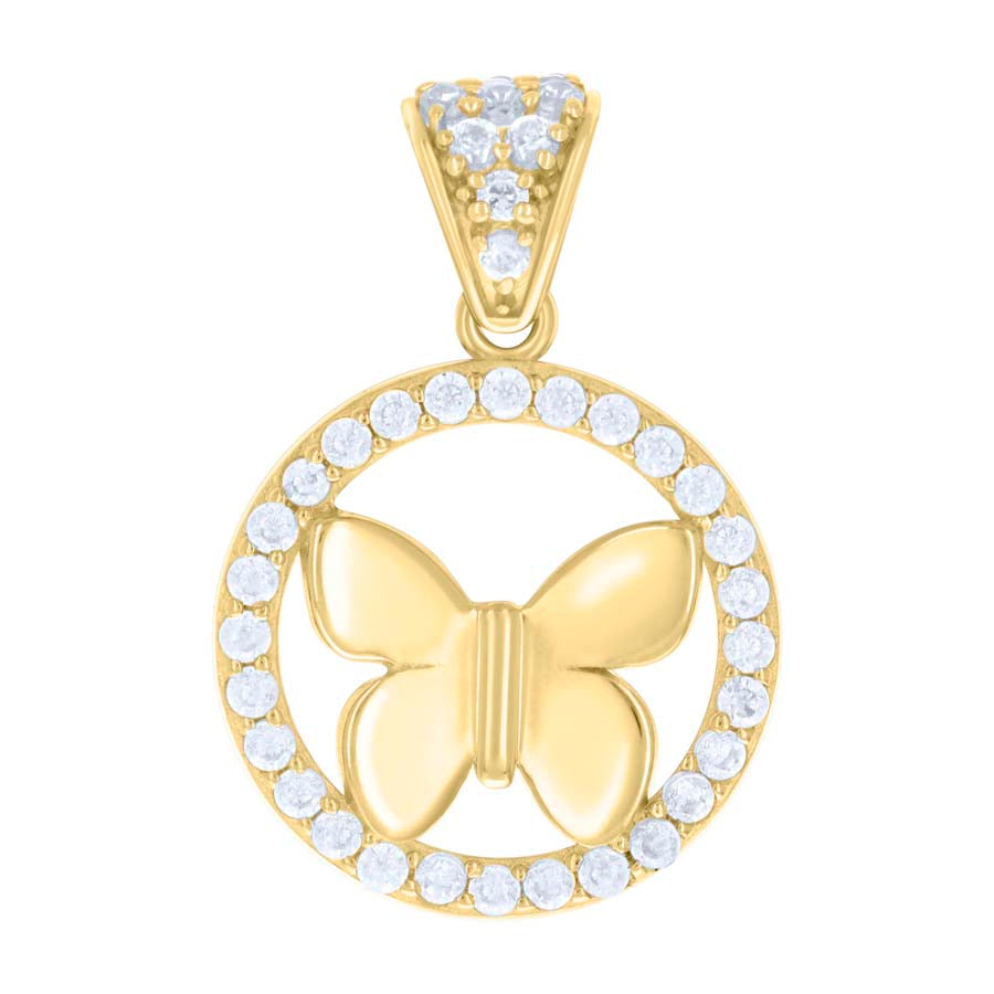 10Kt Gold Cz Pendant
