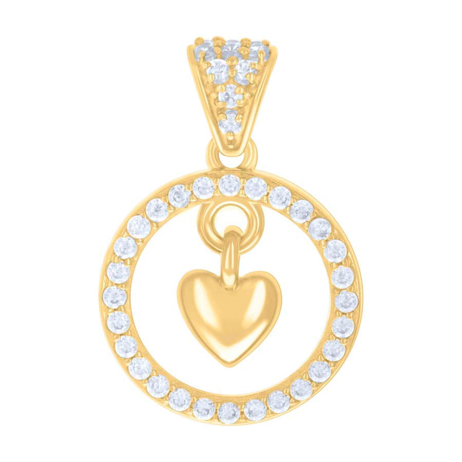 10Kt Gold Cz Pendant
