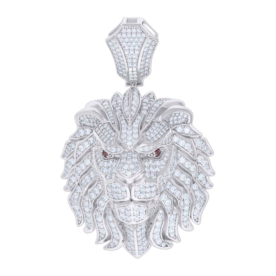 925 Sterling Silver Pendant Moissanite 7.15 Ctw