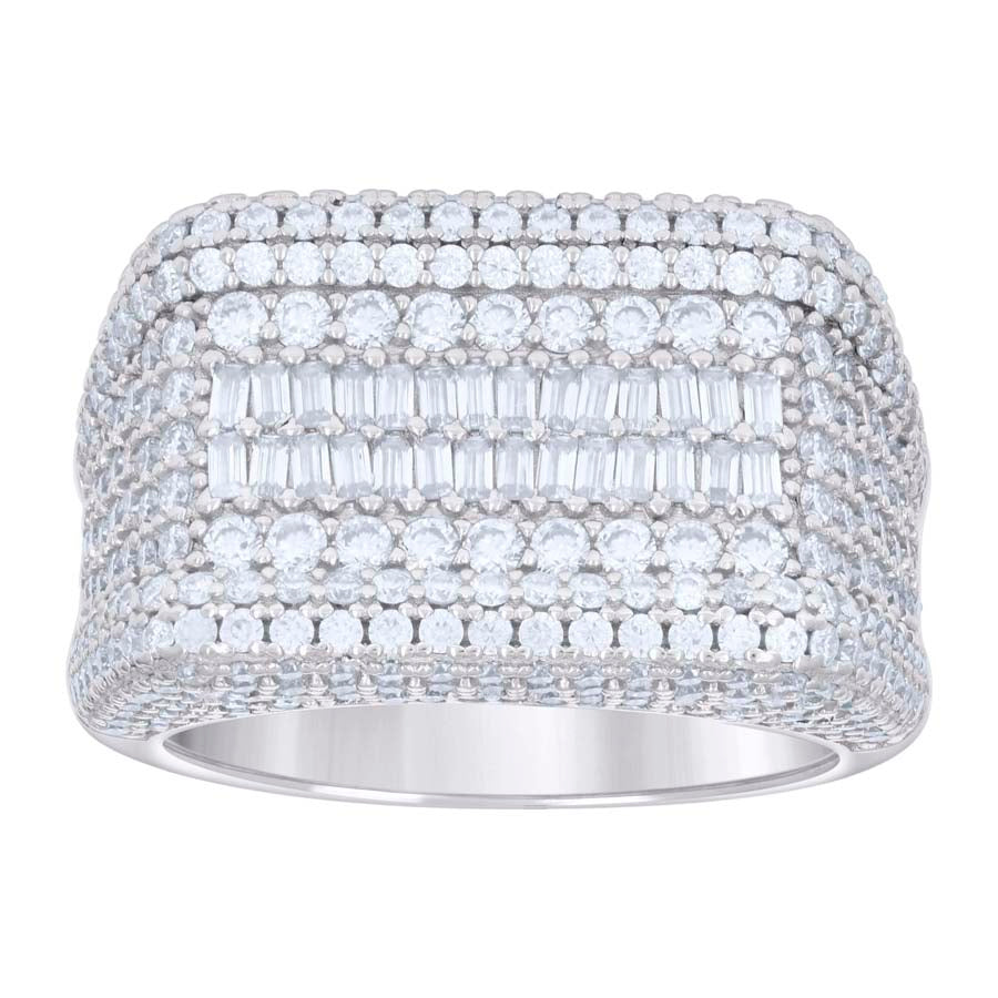 925 Sterling Silver R:3.83Ctw, B:0.79Ctw Moissanit