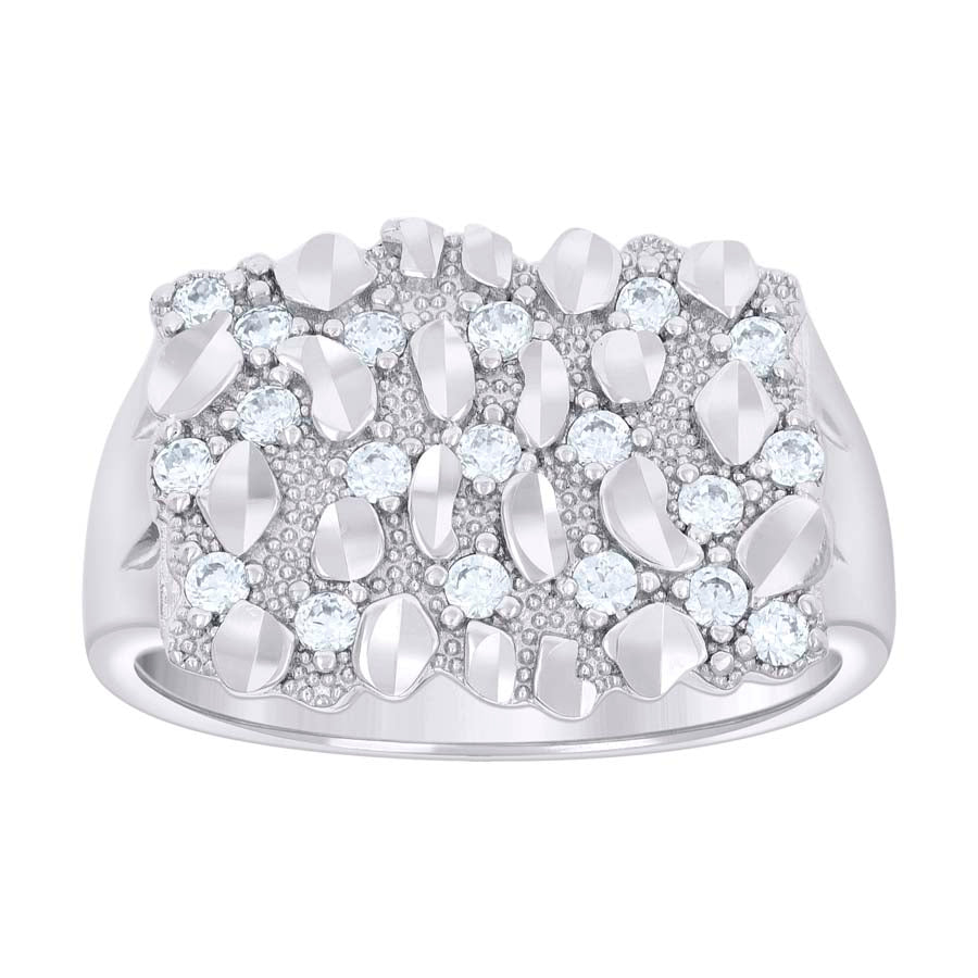 925 Sterling Silver Cz Ring S8-S13