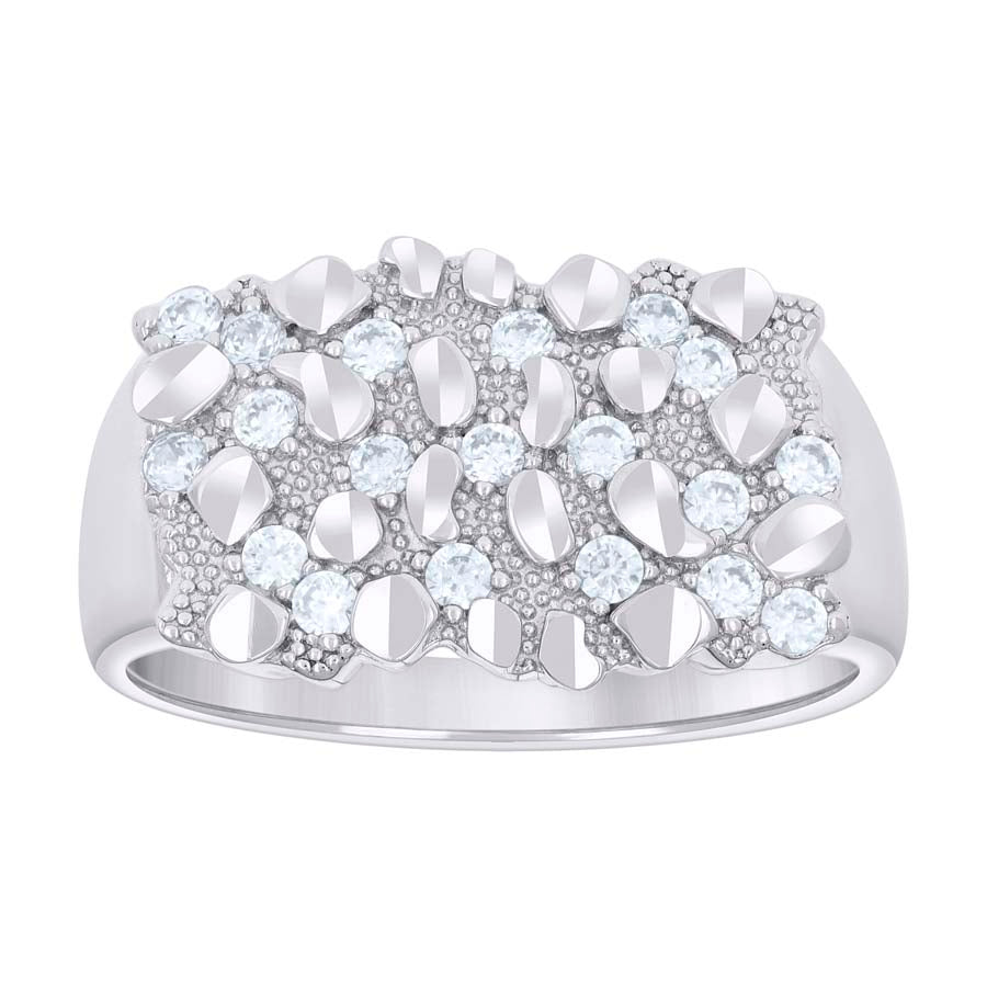 925 Sterling Silver Cz Ring S8-S13