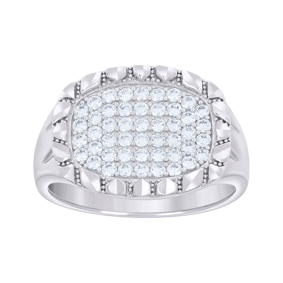 925 Sterling Silver Cz Ring S8-S13