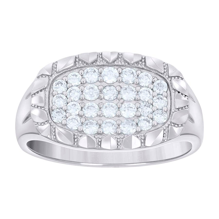 925 Sterling Silver Cz Ring S8-S13