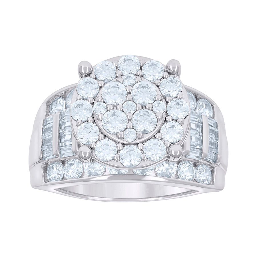 925 Sterling Silver Cz Ring S7-S9