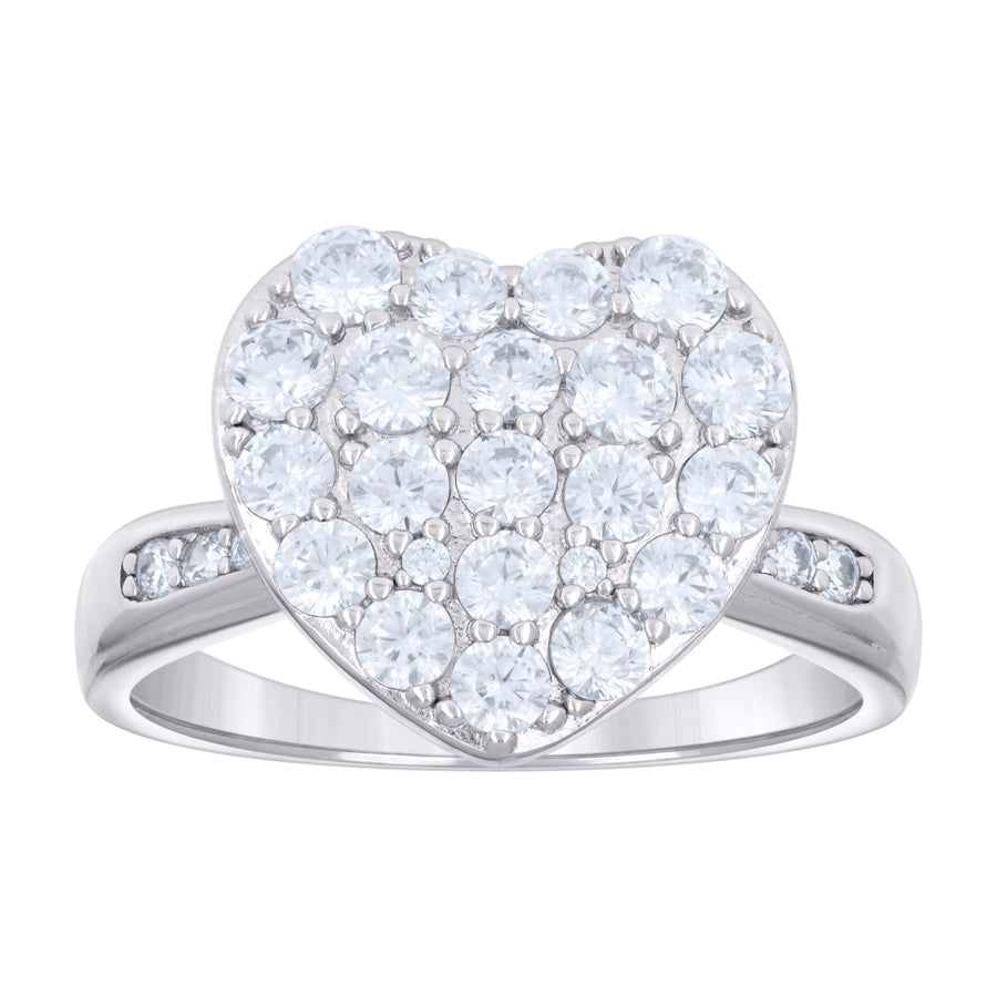 925 Sterling Silver Cz Ring S7-S9