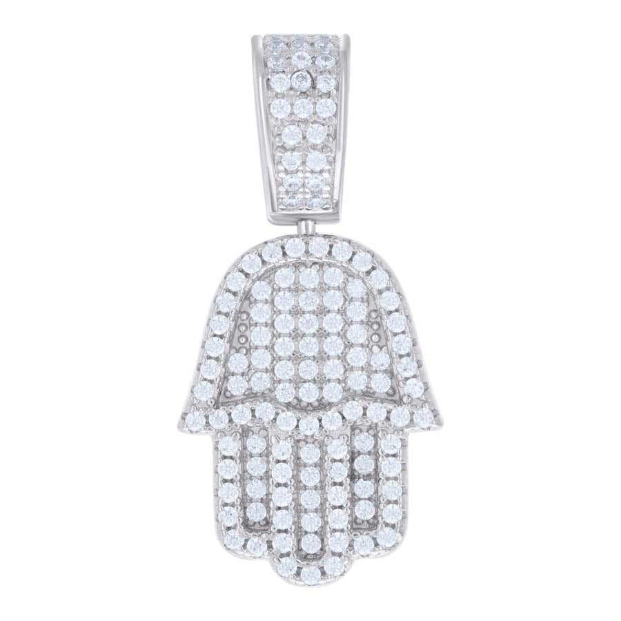 925 Sterling Silver Pendant Moissanite 1.19 Ctw