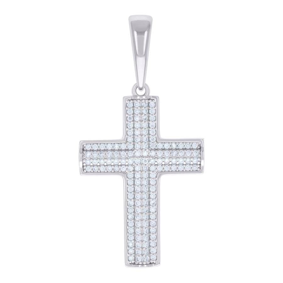 925 Sterling Silver Pendant Moissanite 0.74 Ctw