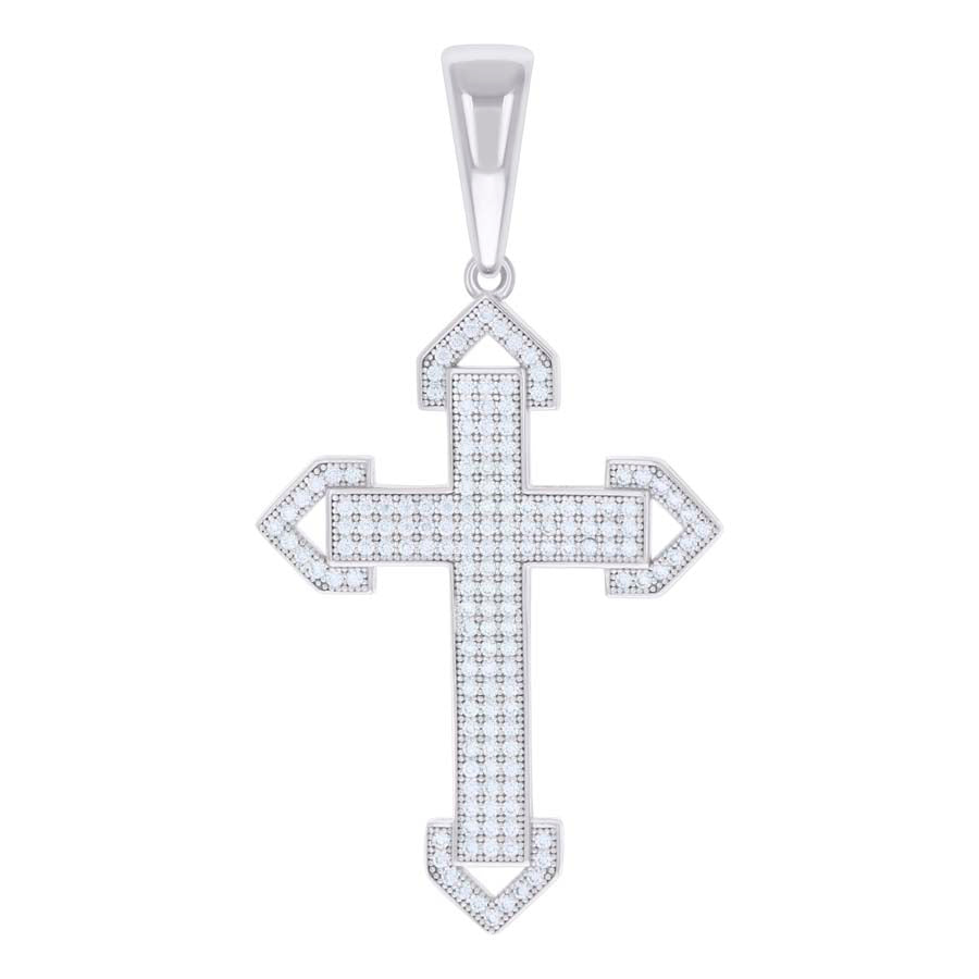 925 Sterling Silver Pendant Moissanite 0.96 Ctw