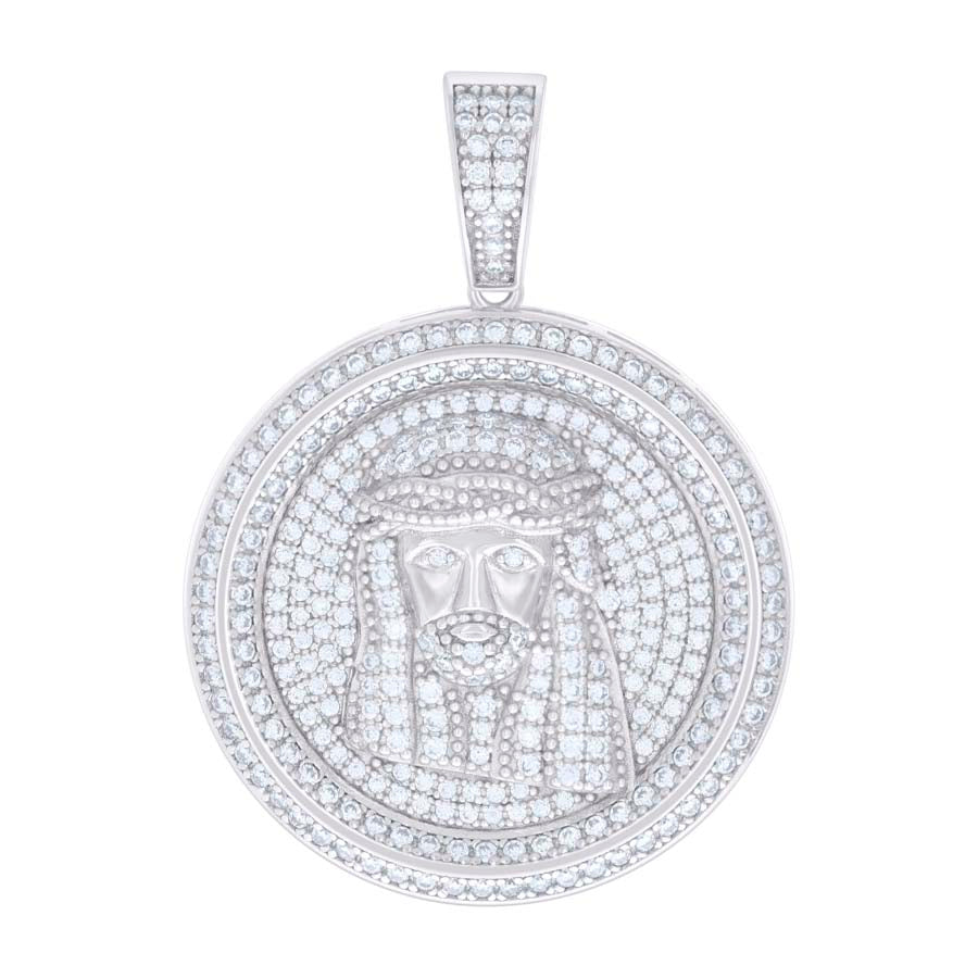 925 Sterling Silver Pendant Moissanite 1.63 Ctw