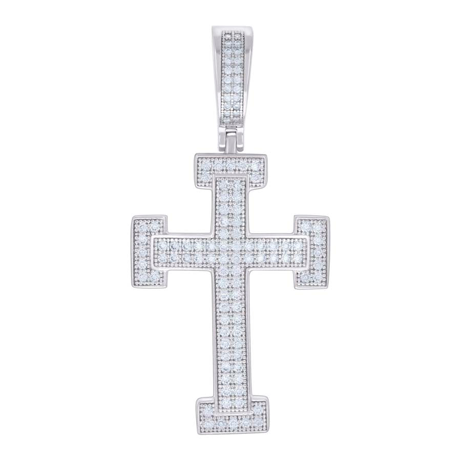 925 Sterling Silver Pendant Moissanite 0.81 Ctw