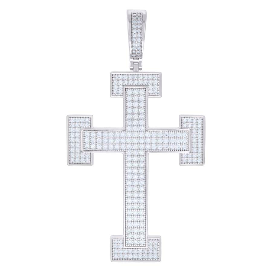 925 Sterling Silver Pendant Moissanite 2.27 Ctw