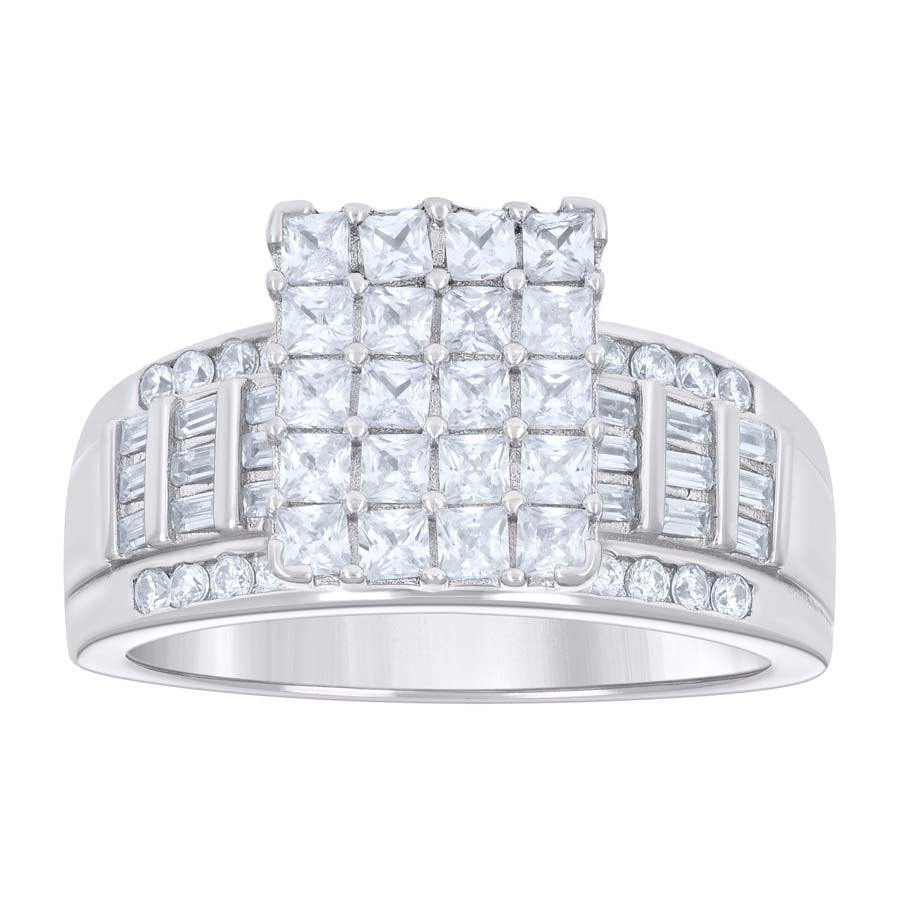 925 Sterling Silver Ring S6-S10 Moissanite Ctw R:0