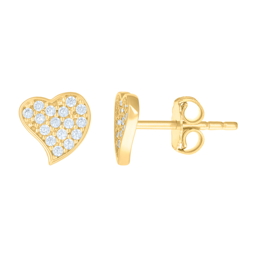 10Kt Gold Cz Earring