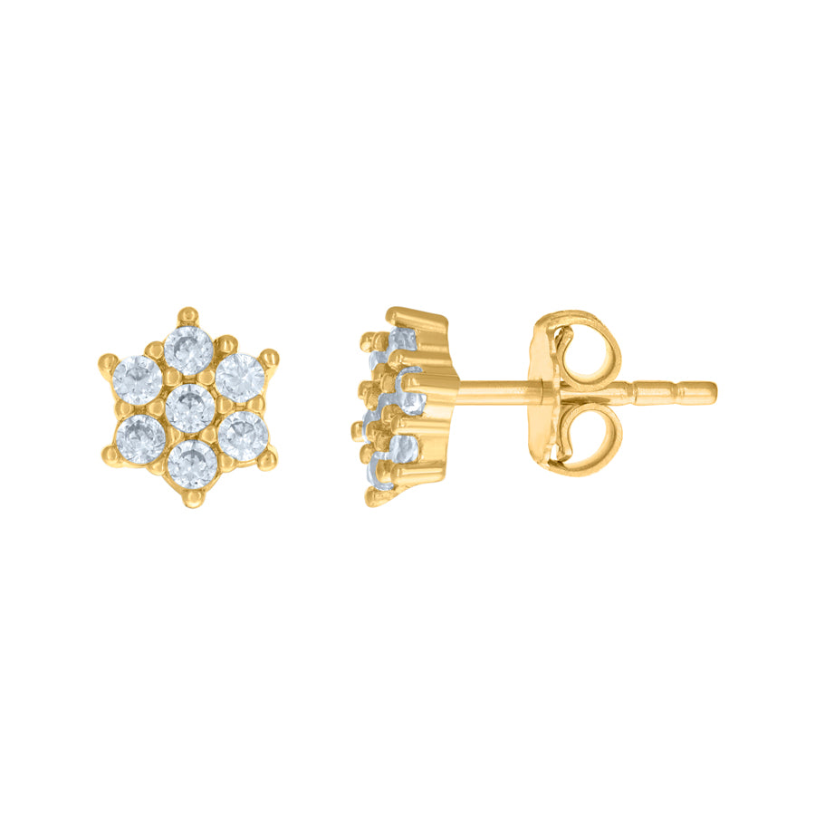 10Kt Gold Cz Earring