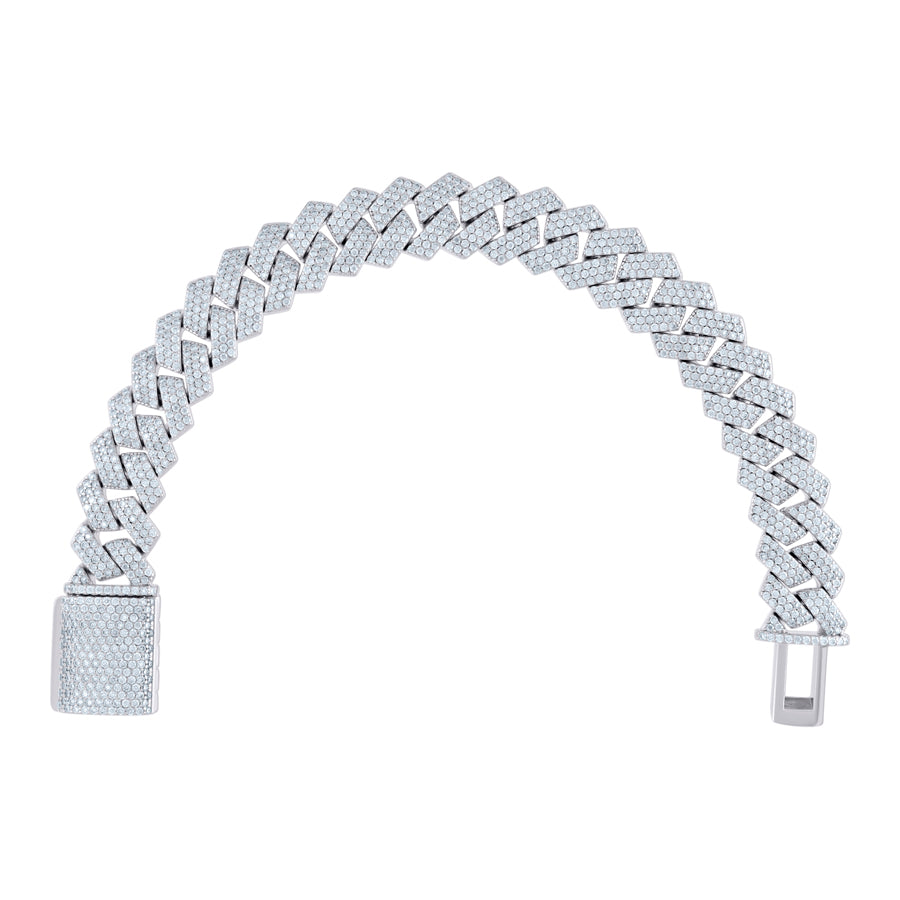 925 Sterling Silver Moissanite Chain 18mm
