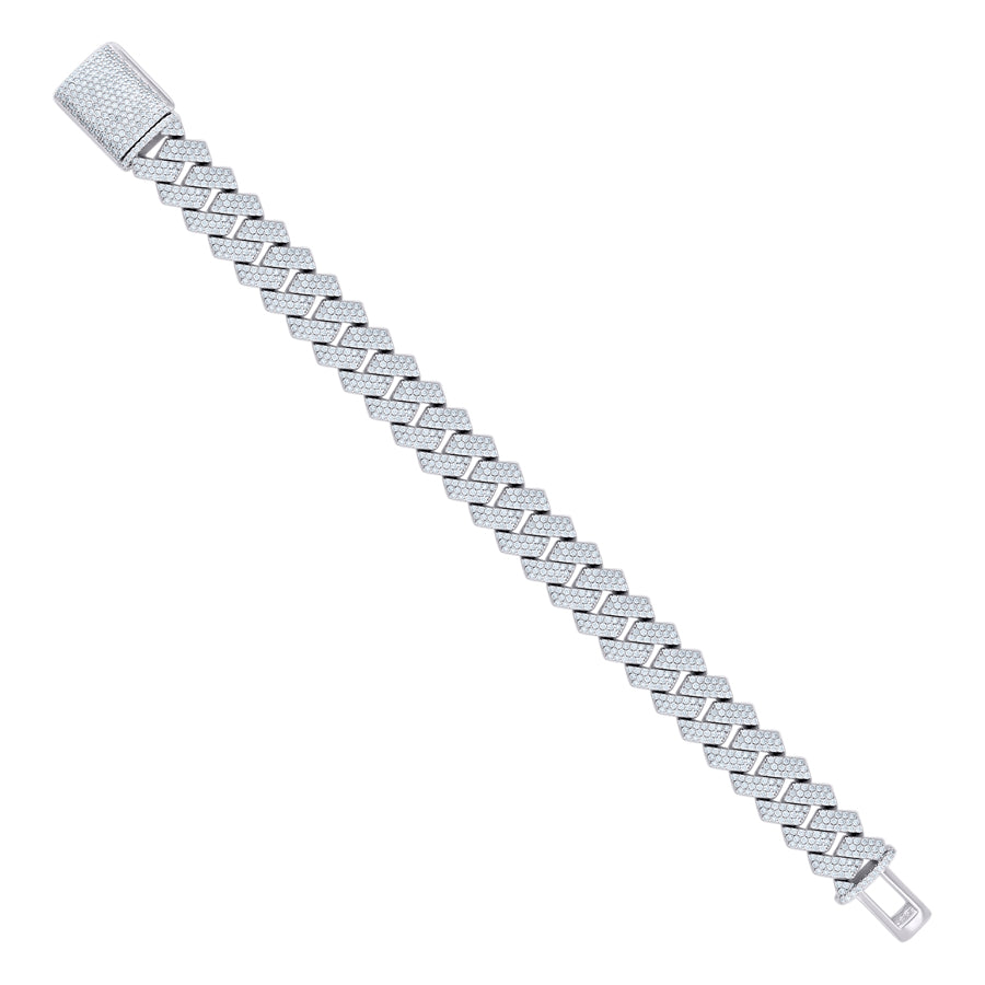 925 Sterling Silver Moissanite Chain 14mm