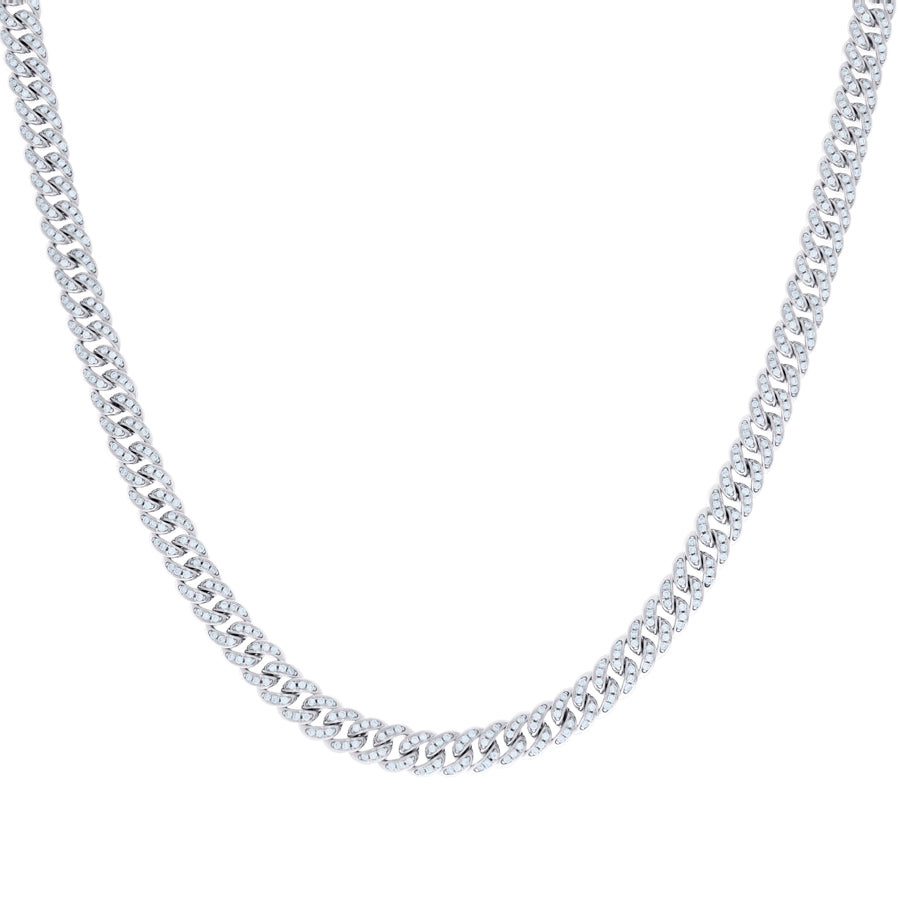 925 Silver Chain With Moissanite 6mm-7"-24"