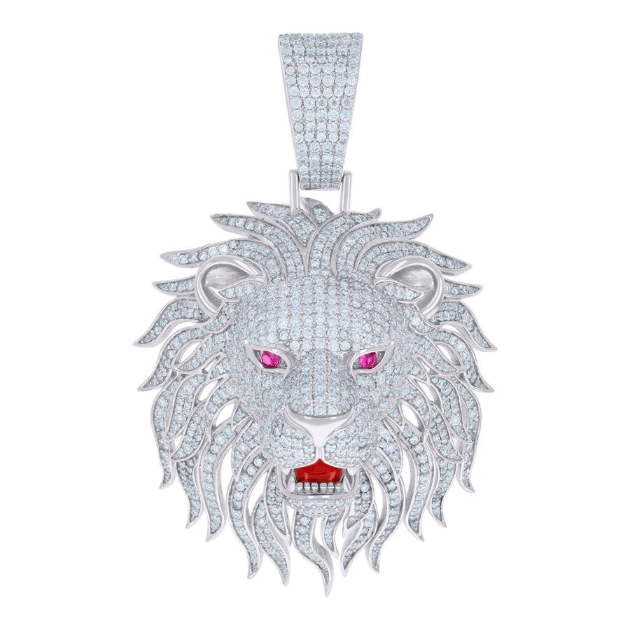 925 Sterling Silver Pendant Moissanite Ctw R: 10.8