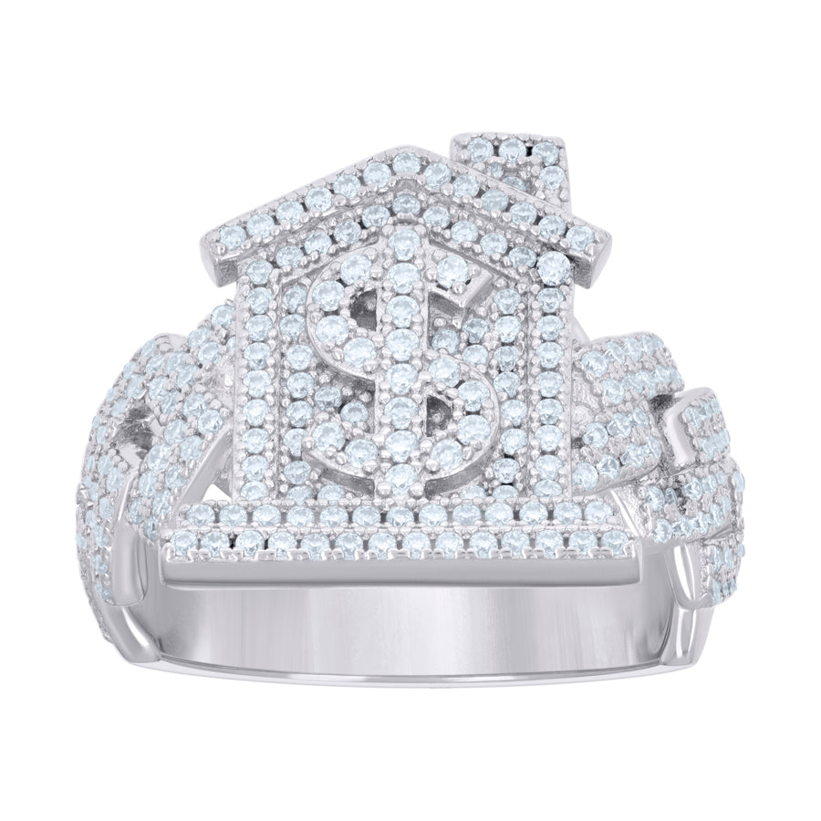 925 Sterling Silver Ring Moissanite Ctw R:1.22