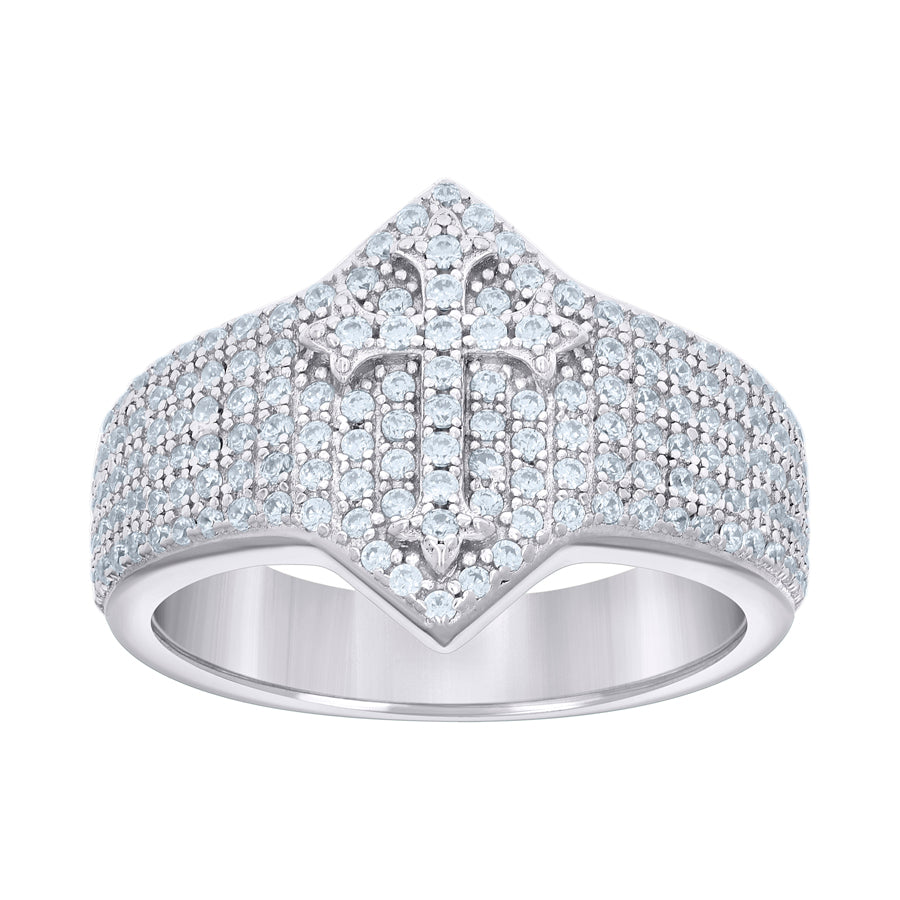 925 Sterling Silver 0.97Ctw Moissanite Ring S8-S10