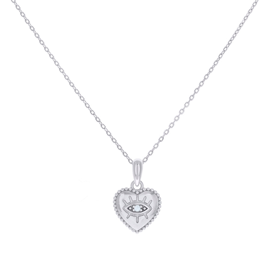 925 Sterling Silver Cz Necklace 18" (16"+2")
