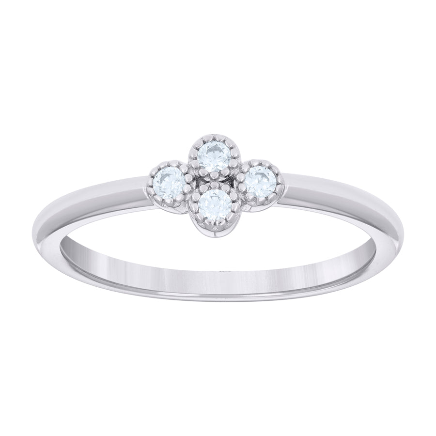 925 Sterling Silver Cz Ring S5-S9