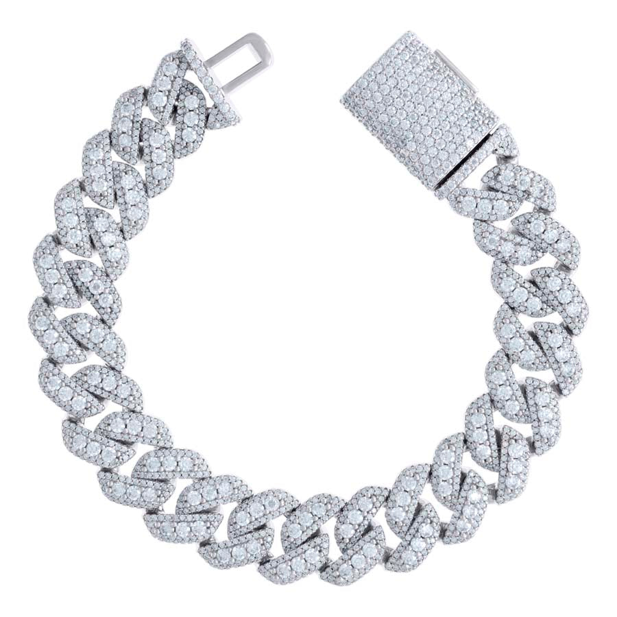 925 Sterling Silver Moissanite Necklace 14mm