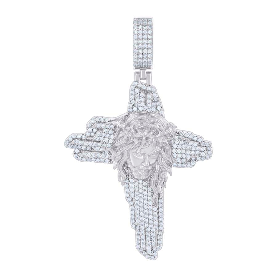 925 Silver Pendant 45mm Moissanite Ct R:1.41